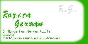 rozita german business card